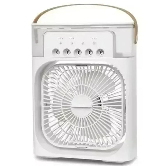Portable Humidifier Fan Air Conditioners USB Electric Fan LED Night Light Water Mist Fun 3 In 1 Air Cooler Humidifie For Home